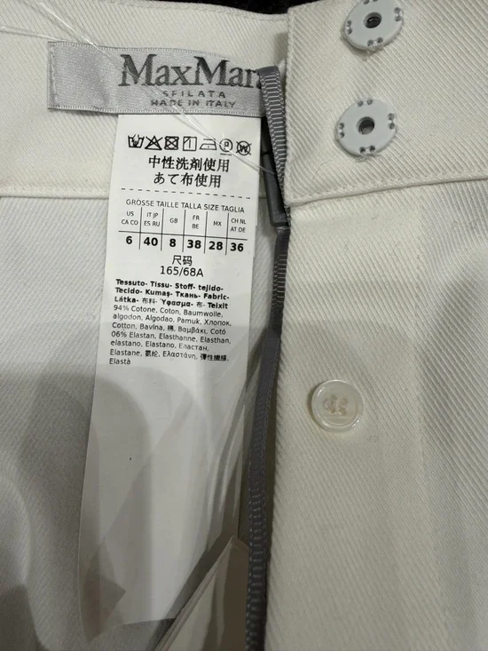 MaxMara White Button-Front High-Waist Maxi Skirt - Picture 4 of 11